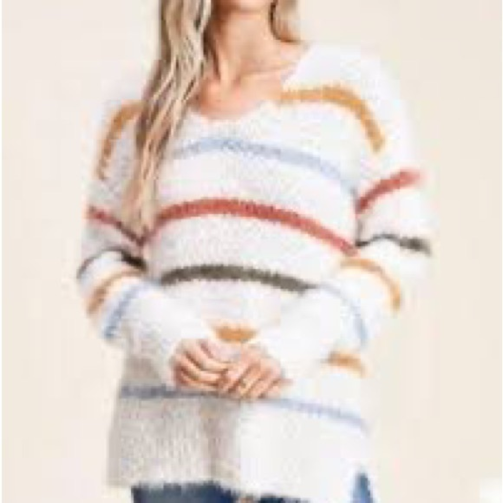 NWOT Staccato Brice Strip‎ Sweater Size Large Women’s